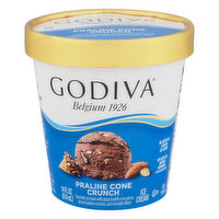 Godiva Ice Cream, Praline Cone Crunch, 14 Fluid ounce