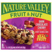 Nature Valley Granola Bar, Fruit & Nut, Chewy, Dark Chocolate Cherry, 6 Each