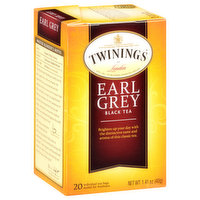 Twinings Black Tea, Earl Grey, Tea Bags, 20 Each