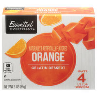 Essential Everyday Gelatin Dessert, Orange, 3 Ounce