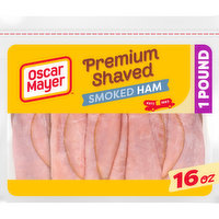 Oscar Mayer Premium Shaved Smoked Ham & Water Product Lunch Meat, 16 Ounce