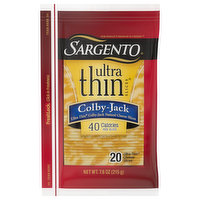 Sargento Cheese Slices, Colby-Jack, Ultra Thin, 20 Each