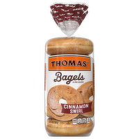 Thomas' Bagels, Cinnamon Swirl, Pre-Sliced, 6 Each