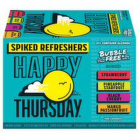 Happy Thursday Spiked Refreshers, Bubble Free, Assorted, 12 Each