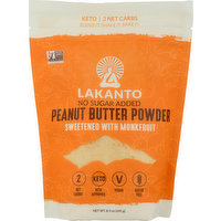 Lakanto Peanut Butter Powder, No Sugar Added, 8.5 Ounce