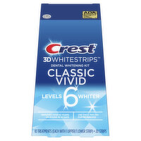 Crest Whitestrip 3d White 3D Whitestrips Classic Vivid At-home Teeth Whitening Kit, 10 Treatments, 10 Each