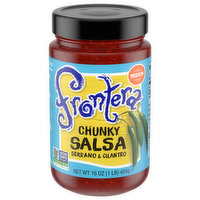 Frontera Salsa, Serrano & Cilantro, Chunky, Medium, 16 Ounce