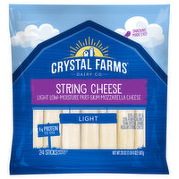 Crystal Farms Cheese, String, Light, Low-Moisture, Part-Skim, Mozzarella, 24 Each