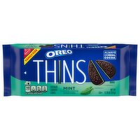 OREO OREO Thins Mint Creme Chocolate Sandwich Cookies, Family Size, 11.78 oz, 11.78 Ounce