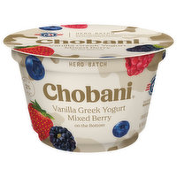 Chobani Yogurt, Low-Fat, Vanilla Greek, Mixed Berry on the Bottom, 5.3 Ounce