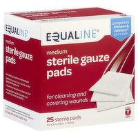 Equaline Gauze Pads. Sterile, Medium, 25 Each