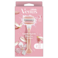 Venus ComfortGlide White Tea Women's Razor Handle + 2 Blade Refills, 1 Each