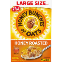 Post Consumer Brands Cereal, Honey Roasted, Large Size, 18 Ounce