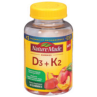 Nature Made Vitamin D3 + K2, Gummies, Peach, 50 Each