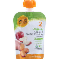 Wild Harvest Baby Food, Apples & Sweeet Potatoes, Organic, 2 - 6 months & Up, 3.5 Ounce