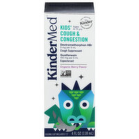 KinderMed Cough & Congestion, Organic Berry Flavor, Kids, 4 Fluid ounce