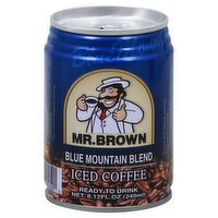 Mr. Brown Iced Coffee, Blue Mountain Blend, 8.12 Ounce