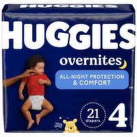 Huggies Overnites Diapers, Disney Baby, Size 4 (22-37 lb), 21 Each