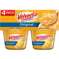 Velveeta Shells & Cheese Original Microwavable Shell Pasta & Cheese Sauce, 4 Each