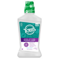 Tom's of Maine Whole Care Mouthwash, Anticavity, Fresh Mint, 16 Fluid ounce