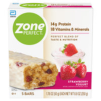 Zone Perfect Nutrition Bars, Stawberry Yogurt, 5 Each
