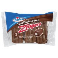 Hostess Zingers Cake, Iced Devil's Food, 3 Each