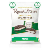 Russell Stover Sugar Free Sugar Free Mint Patties in Dark Chocolate, 3 oz. bag (≈ 6 pieces), 3 Ounce