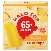 Halo Top Fruit Pops, Pineapple, 6 Each