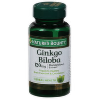 Nature's Bounty Ginkgo Biloba, 120 mg, Capsules, 100 Each