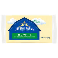 Crystal Farms Mozzarella Cheese Bar, 16 Ounce