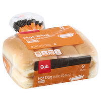 Cub Hot Dog Buns, Enriched, Sliced, 8 Each