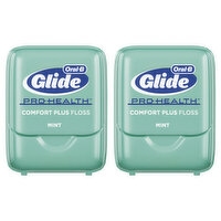 Oral-B Comfort Plus Glide Pro-Health Comfort Plus Dental Floss, Value 2 Pack (40m Each), 87.4 Yard