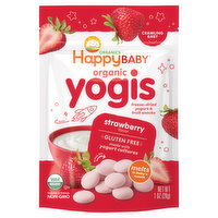 HappyBaby Organics Yogis, Organic, Strawberry Flavor, Crawling Baby, 1 Ounce