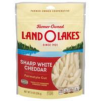 Land O Lakes Farmstyle Shreds Sharp White Cheddar Cheese, 8 Each