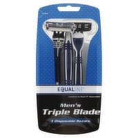 Equaline Razors, Disposable, Men's Triple Blade, 3 Each