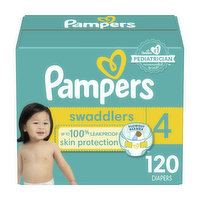 Pampers Swaddlers Swaddlers Diaper Size 4 120 Count, 120 Each