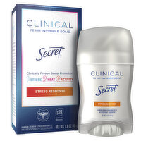 Secret Clinical Strength Clinical Strength Invisible Solid Antiperspirant and Deodorant for Women, Stress Response, 1.6 oz, 1.6 Ounce
