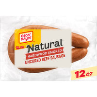 Oscar Mayer Selects Hardwood Smoked Uncured Beef Sausage, 12 Ounce