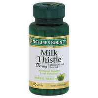 Nature's Bounty Milk Thistle, 175 mg, Capsules, 100 Each