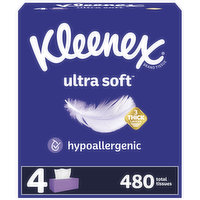 Kleenex Ultra Soft Tissues, 3-Ply, 4 Each