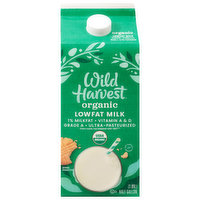 Wild Harvest Milk, Lowfat, Organic, 1% Milkfat, 0.5 Gallon