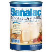Sanalac Non Fat Dry Milk, 32 Ounce