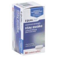 Equaline Stay Awake, Maximum Strength, 200 mg, Coated Caplets, 60 Each