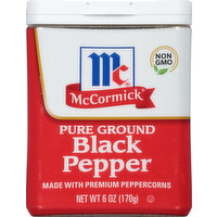 McCormick Black Pepper, Pure Ground, 6 Ounce