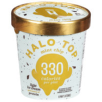 Halo Top Ice Cream, Light, Mint Chip, 1 Pint