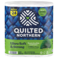 Quilted Northern Bathroom Tissue, Unscented, Mega Rolls, 2-Ply, 6 Each