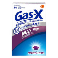 Gas-X Antigas, Maximum Strength, 250 mg, Softgels, 30 Each