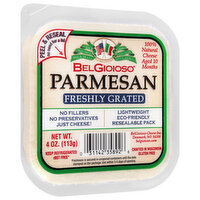 BelGioioso Cheese, Parmesan, Freshly Grated, 4 Ounce