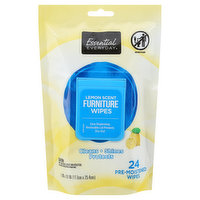 Essential Everyday Wipes, Furniture, Lemon Scent, 24 Each