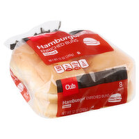 Cub Hamburger Buns, Enriched, Sliced, 8 Each